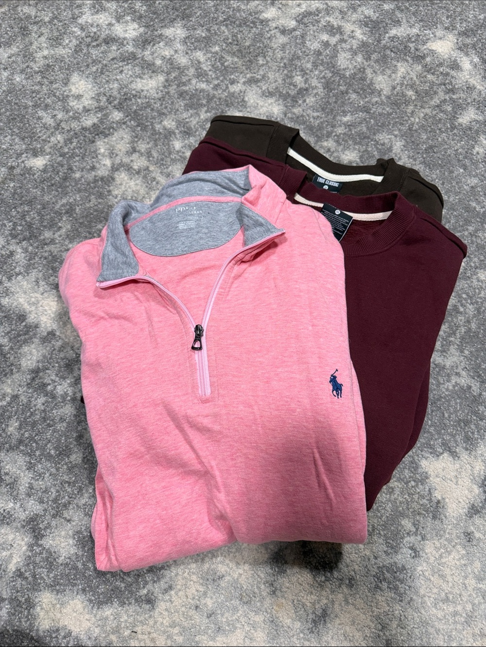 Polo by Ralph Lauren Pink Quarter-Zip Pullover with two TrueClassic and Callaway